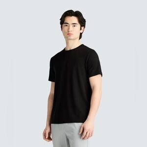 Unbound Merino Men's Merino Crew Neck T‑Shirt - Black